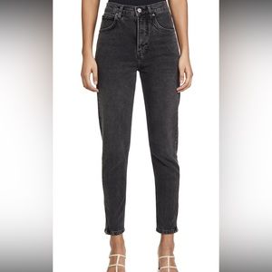 Reformation jeans washed black zipper ankle size 26